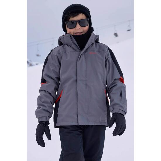 Veste de Ski Enfant Déperlante Capuche Doublure Chaude, Raptor