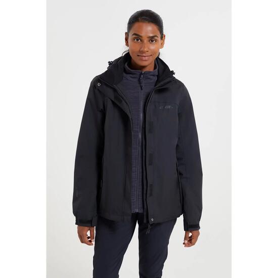 Damen Wandern 3-in-1-Jacke Wasserdicht Atmungsaktiv - Fell II