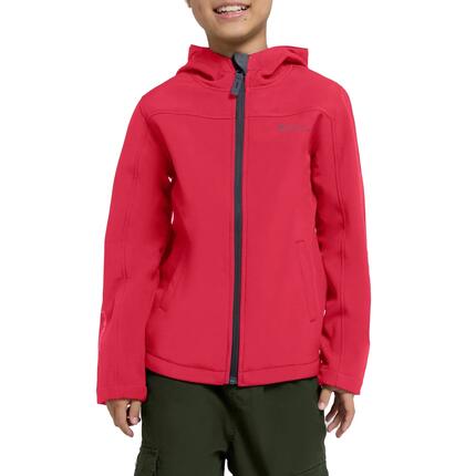 Veste Softshell de Randonnée Enfant Déperlante Coupe-Vent Capuche, Exodus