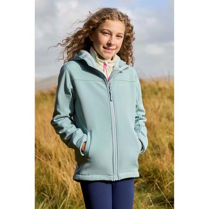 Veste Softshell de Randonnée Enfant Déperlante Coupe-Vent Capuche, Exodus