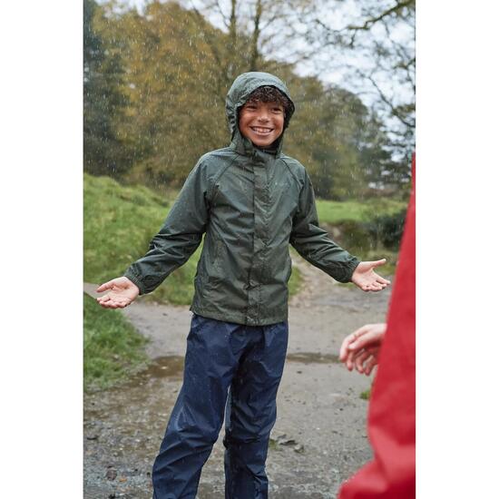 Veste Imperméable de Randonnée Enfant Coupe-Vent Légère Capuche, Paka II