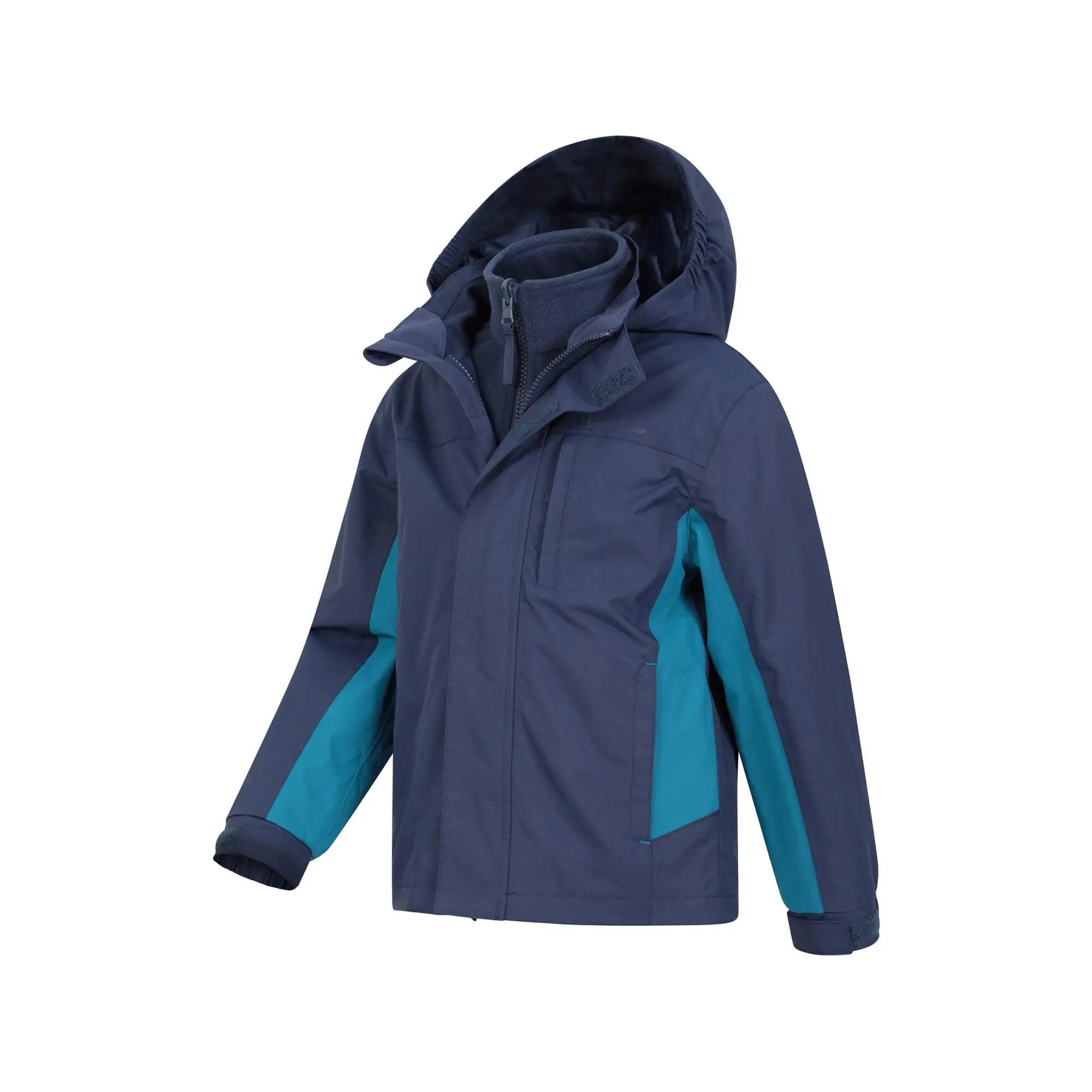 Kinder Wandern 3-in-1-Jacke Wasserdicht Atmungsaktiv Kapuze - Cannonball 9/12