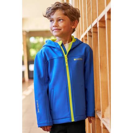 Veste Softshell de Randonnée Enfant Déperlante Coupe-Vent Capuche, Exodus