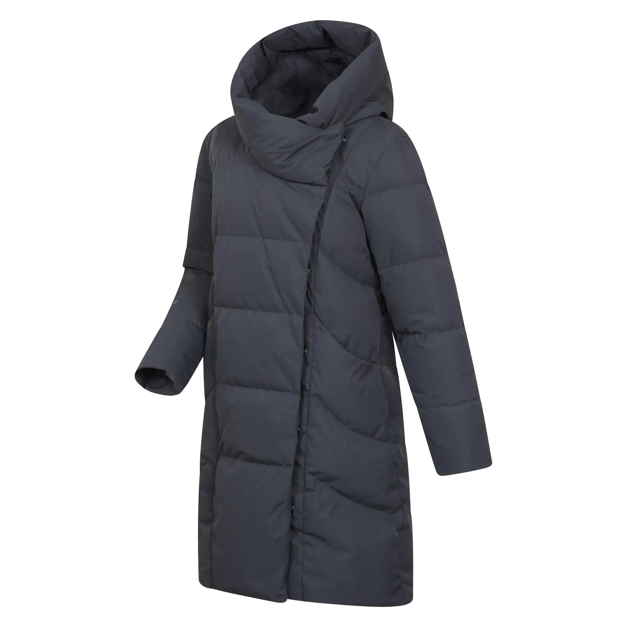 Doudoune de Randonnée Femme Longue Déperlante Capuche Duvet 600, Cosy Wrap II 12/15
