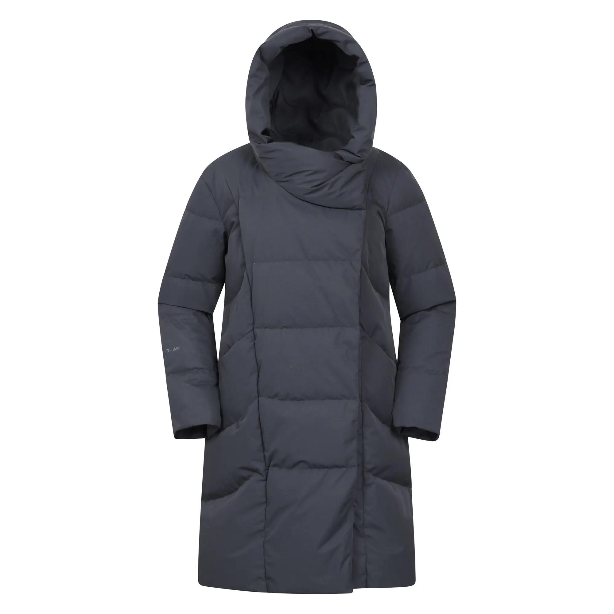 Doudoune de Randonnée Femme Longue Déperlante Capuche Duvet 600, Cosy Wrap II 11/15