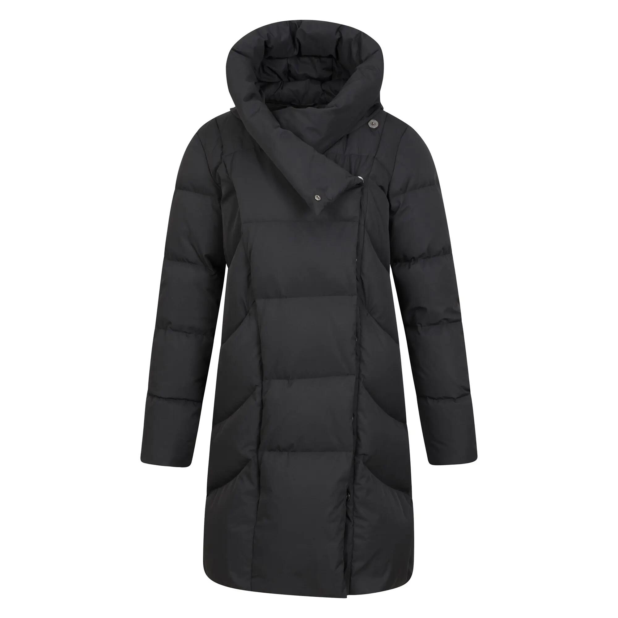 Doudoune de Randonnée Femme Longue Déperlante Capuche Duvet 600, Cosy Wrap II 10/15