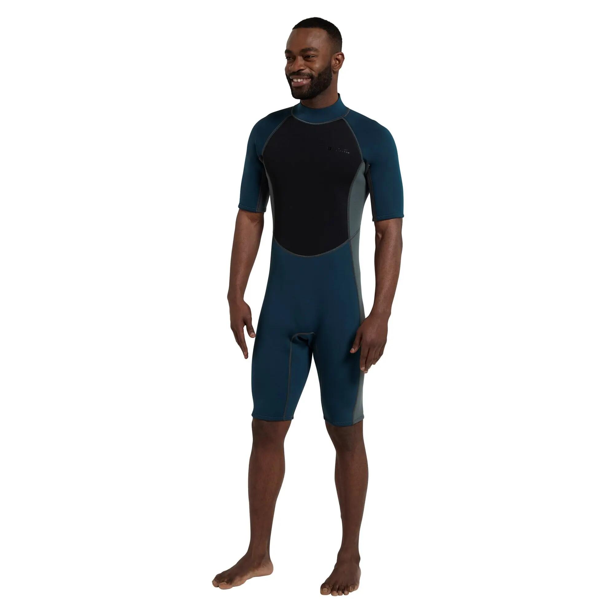 Herren Surfen Shorty Neoprenanzug 2,5 mm Flatlock-Nähte Rückenreißverschluss 5/12