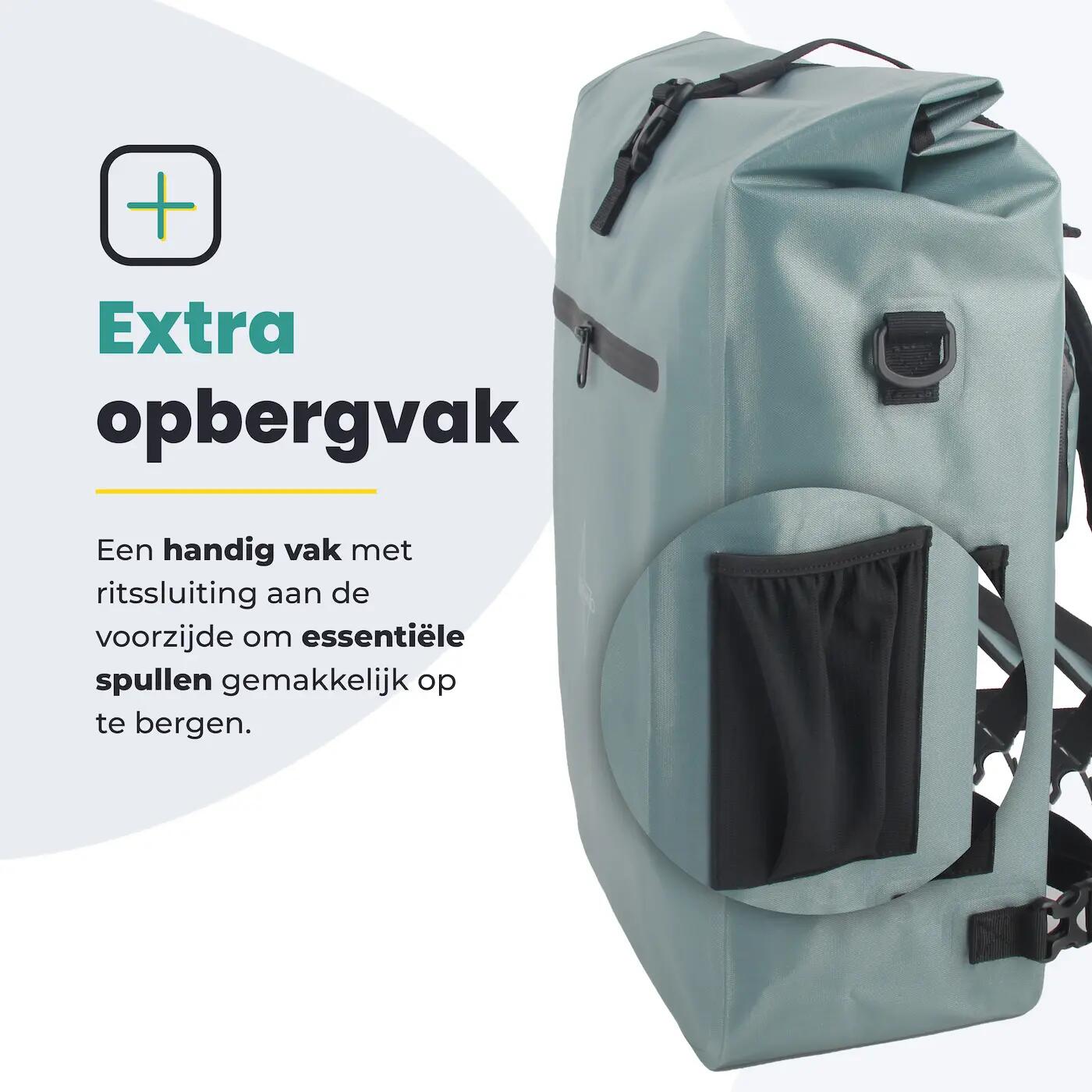 Voltano Luxe E-bike Fietstas / Rugtas - Ice Blauw - 28L - Laptopvak 7/7
