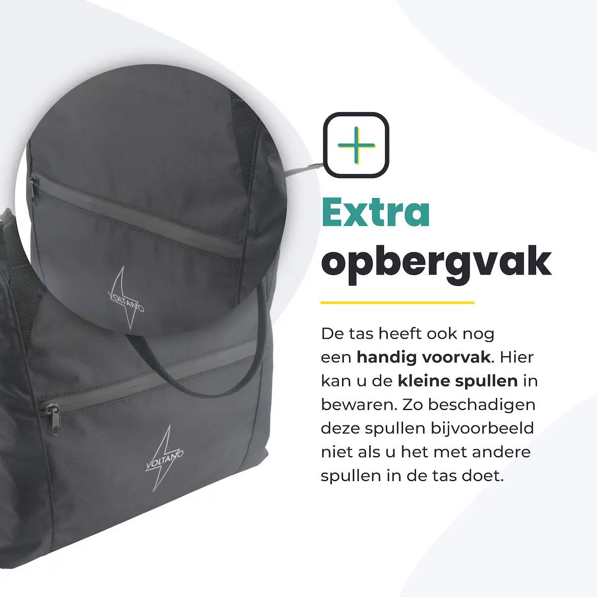 Voltano Shopper - Enkele Fietstas - Zwart - 100% Waterdicht - 19 Liter 7/7