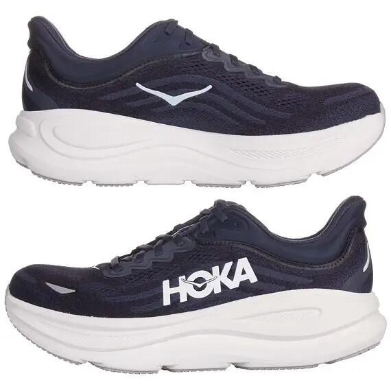 Sapatos Hoka Bondi 9 Confortáveis para Corrida Azul/Branco 2/5
