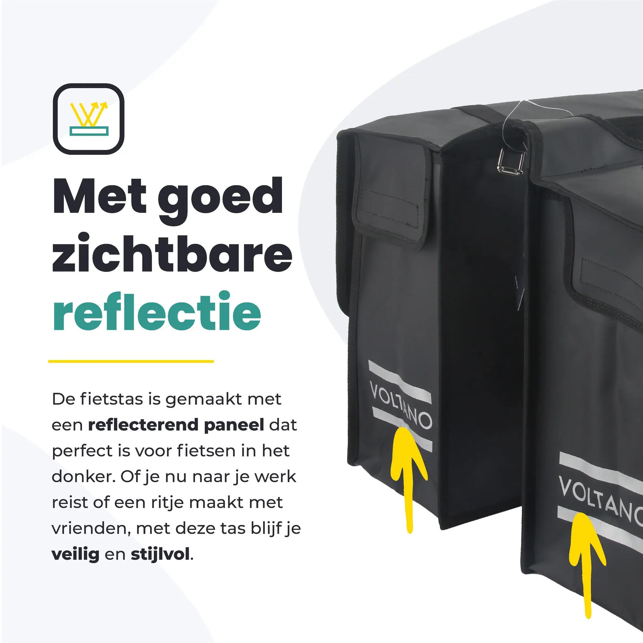 Fietstas voor Toerfietsen van het merk VOLTANO - Unisex - Kleur ZWART -  - 48L 7/7