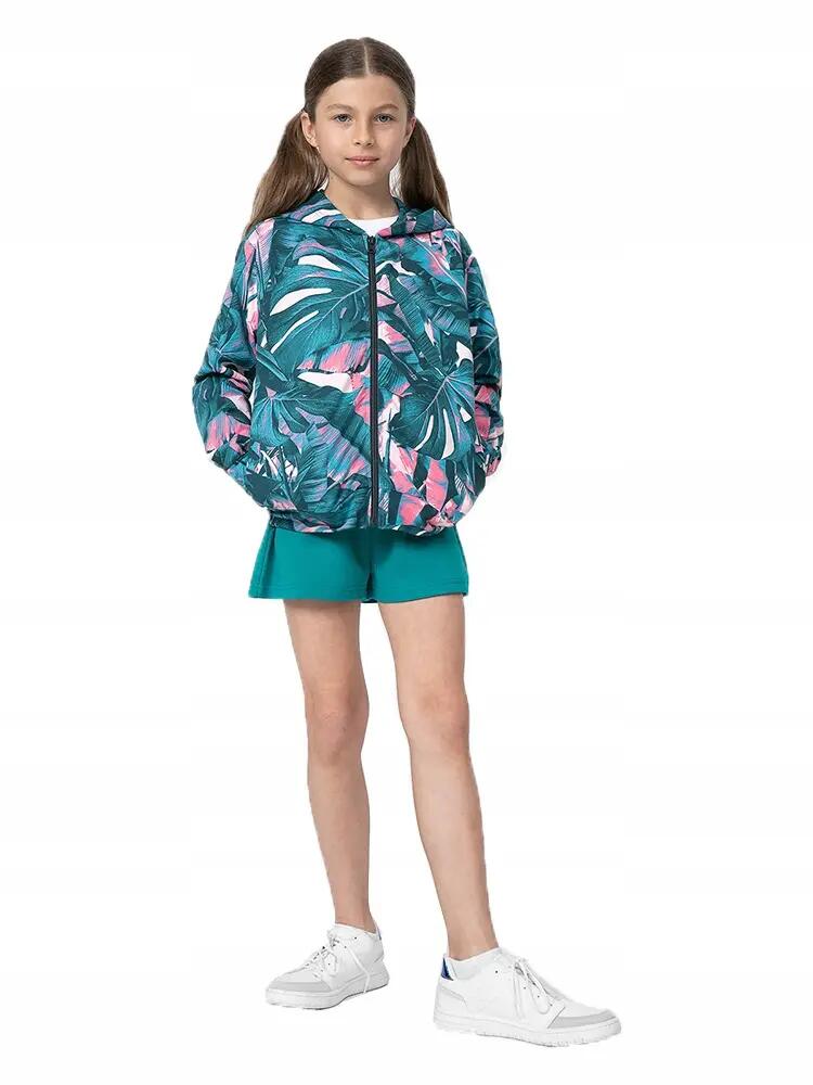 SPODENKI DZIEWCZĘCE 4F DZIECIĘCE JUNIOR KRÓTKIE    ZIELONE 6/9