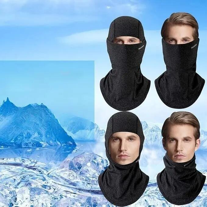 Cagoule thermique coupe-vent protection intégrale grand froid 4/4