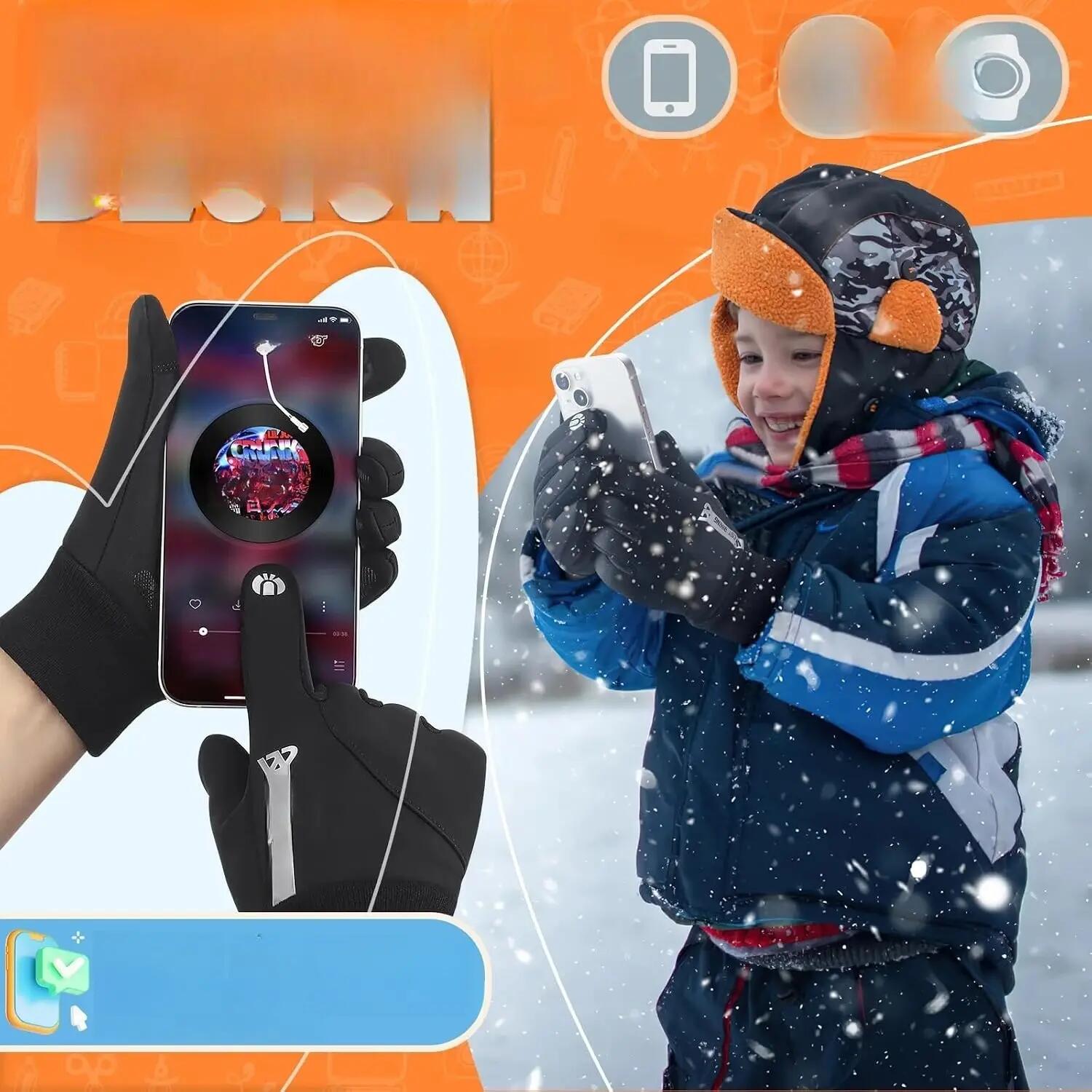 Handschoenen sport warm anti-slip voor kinderen 2/4