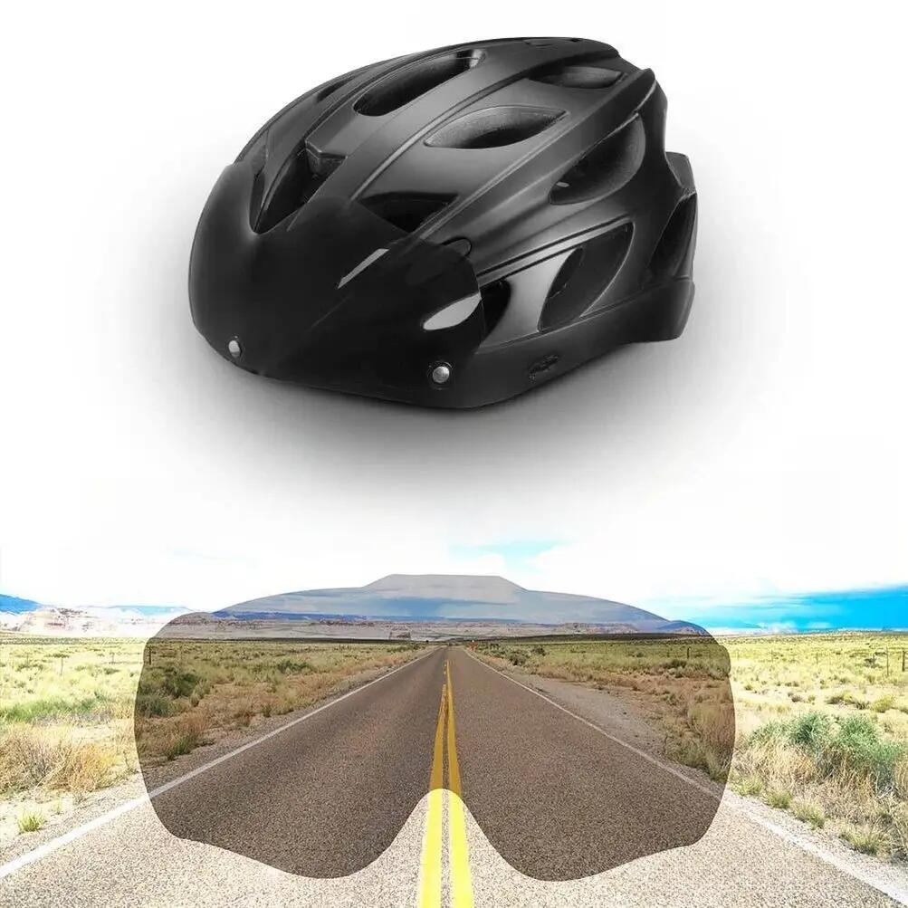 Capacete de bicicleta com óculos ROCKBROS 4/5