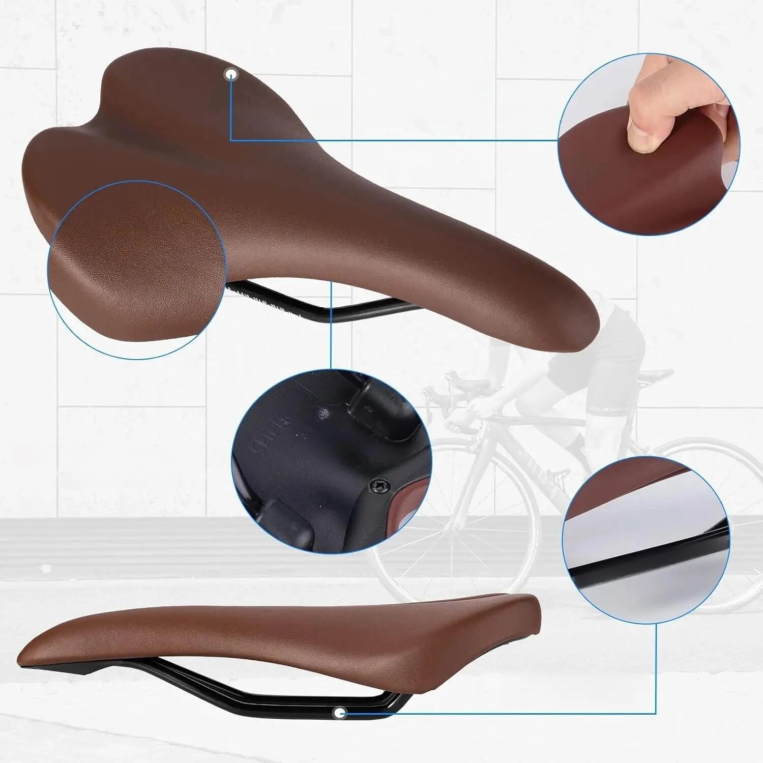 Vintage pohodlné ergonomické sedlo na kolo 2/4