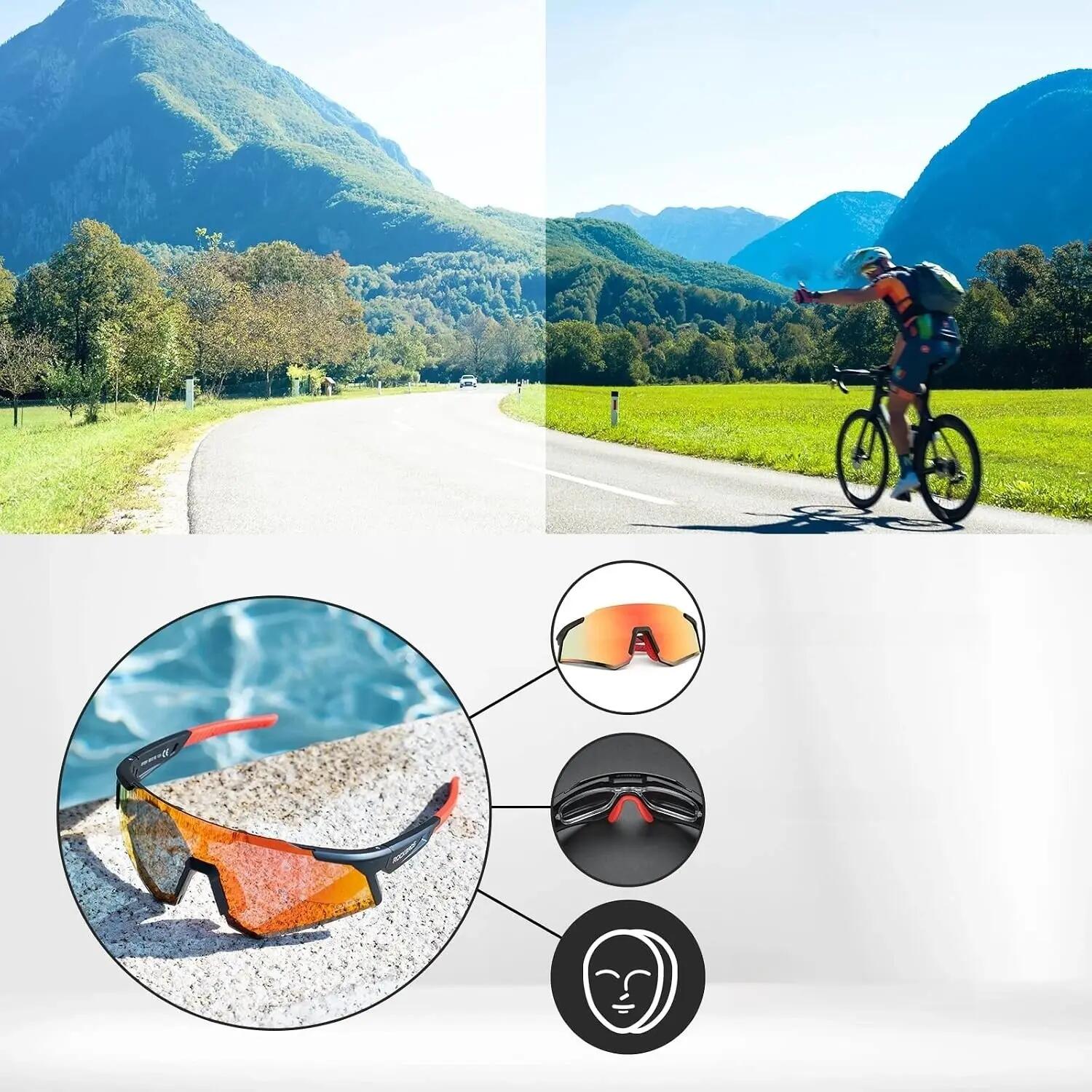 Lunettes vélo polarisées HD monture TR90 5/6