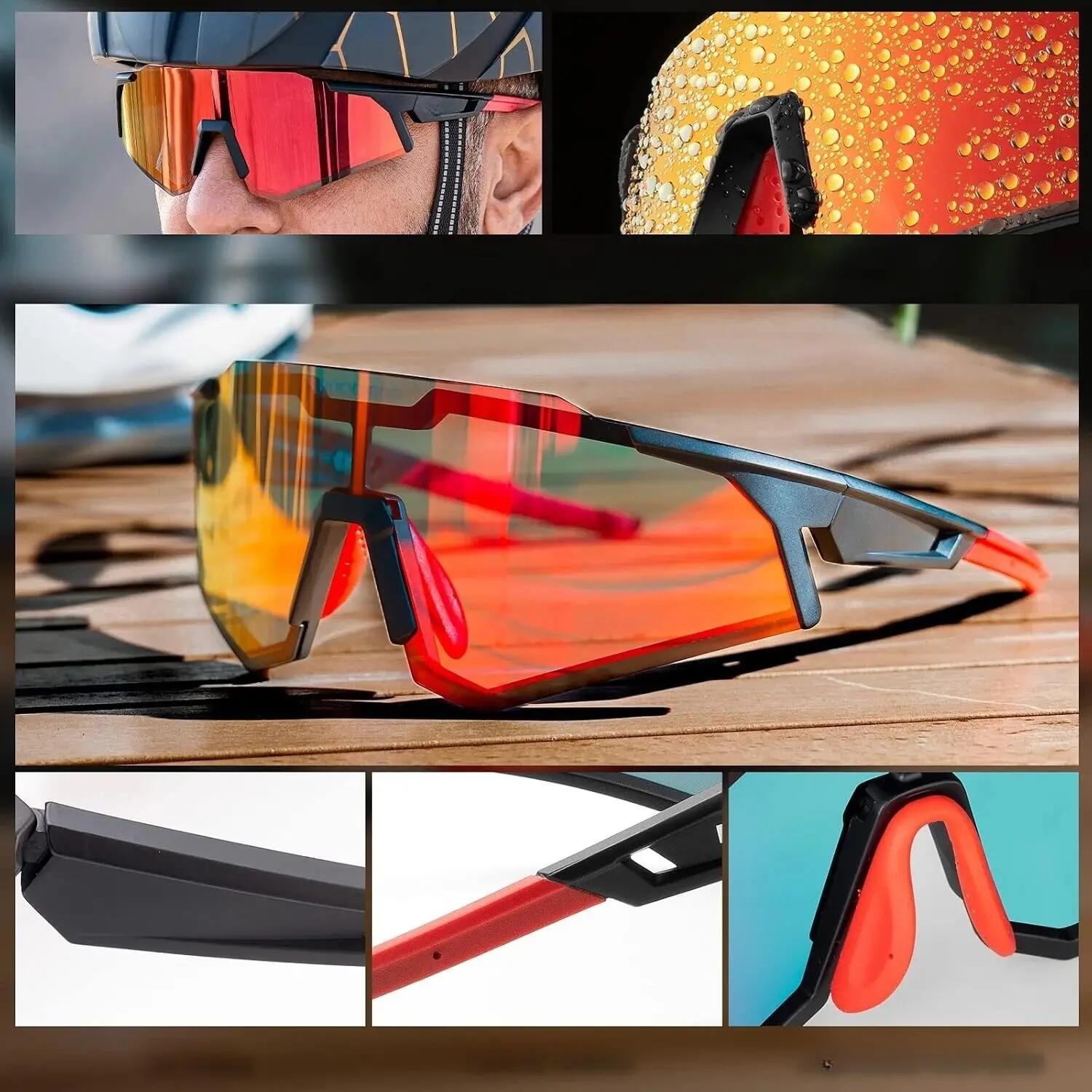 Lunettes vélo polarisées HD monture TR90 4/6