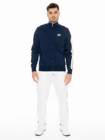 Survêtement Leone Easy pour homme, col et fermeture éclair, en coton non brossé