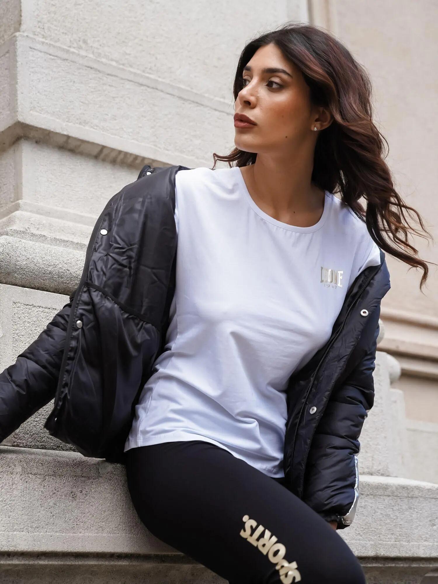 Chaqueta de plumas mujer Leone 1947 Apparel Glam Winter bandas metálicas 6/6