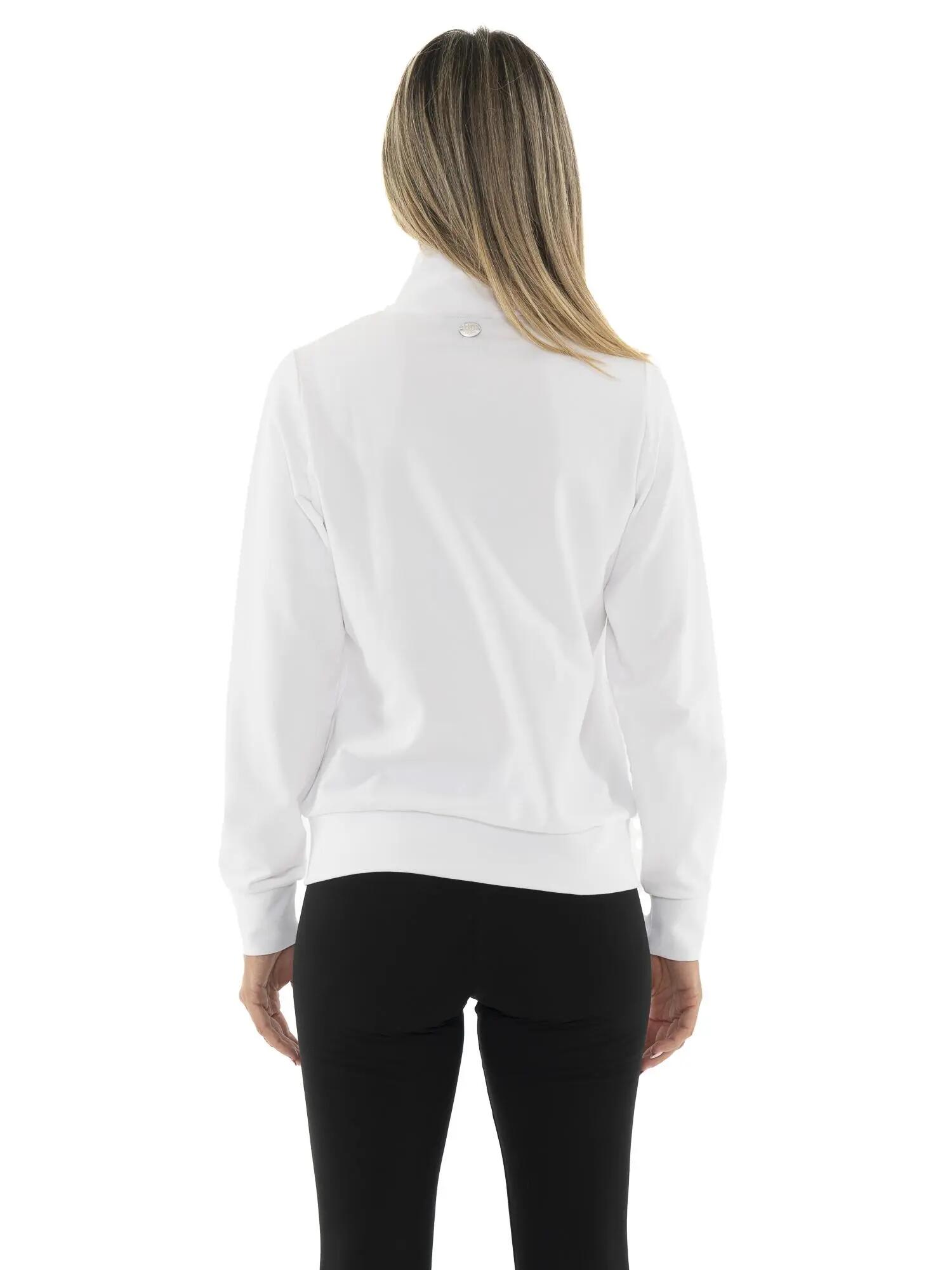 Sudadera básica con cuello y cremallera para mujer de Leone 4/5
