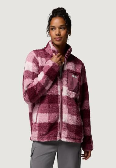 MEN'S Sweatshirt West Bend Print Full Zip II rosa