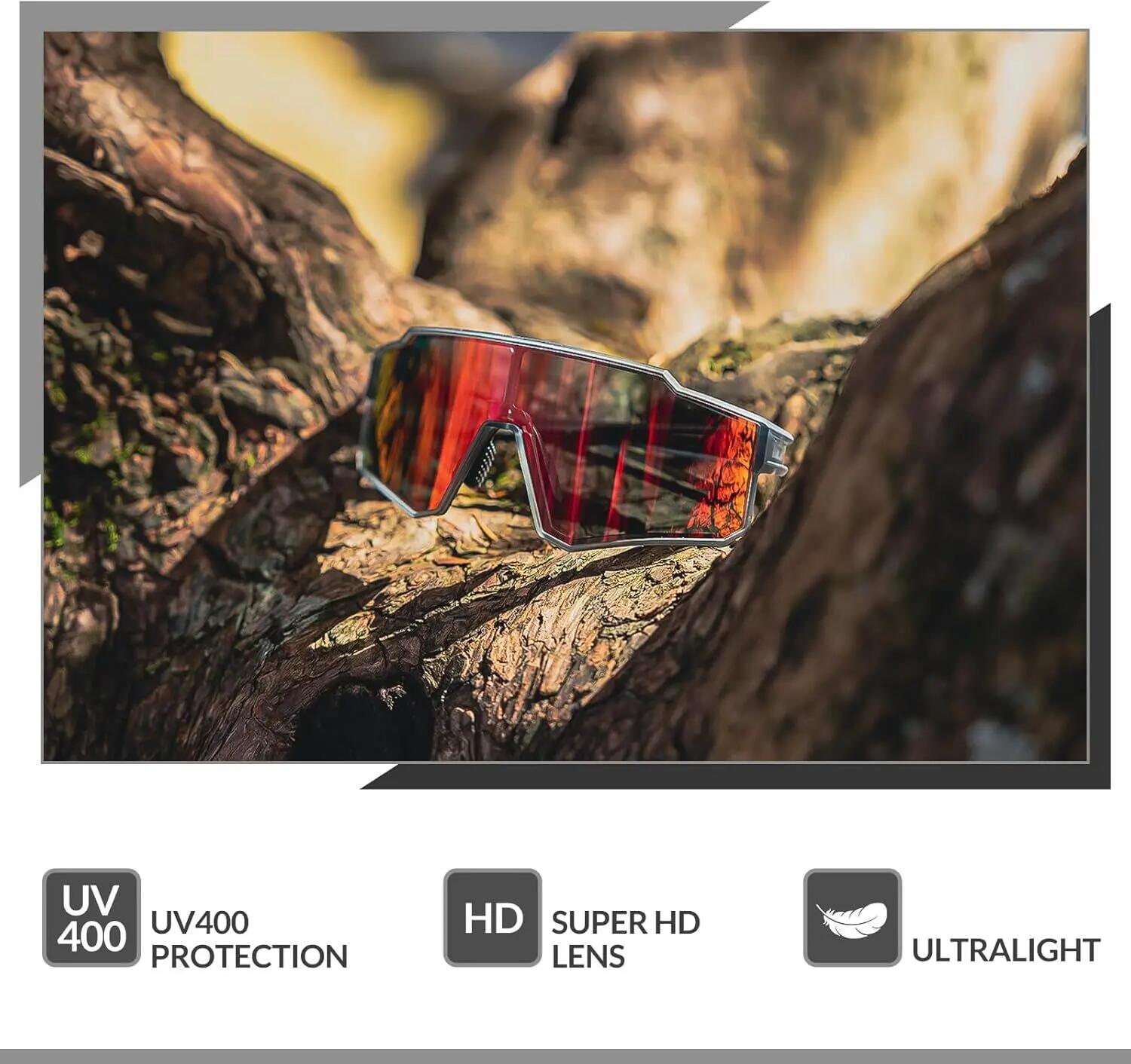 Gafas ciclismo polarizadas protección UV400 TR90 5/6