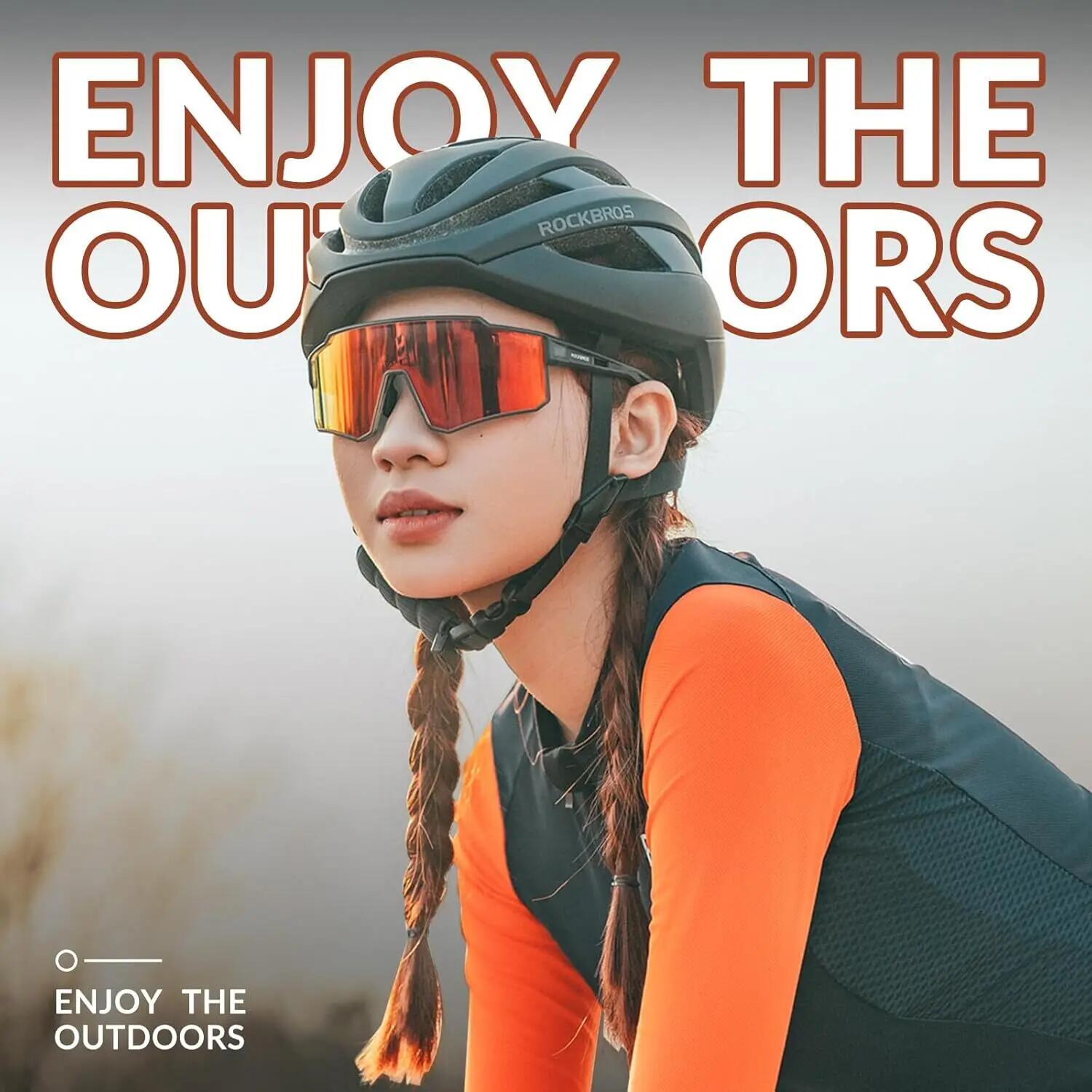Gafas ciclismo polarizadas protección UV400 TR90 4/6
