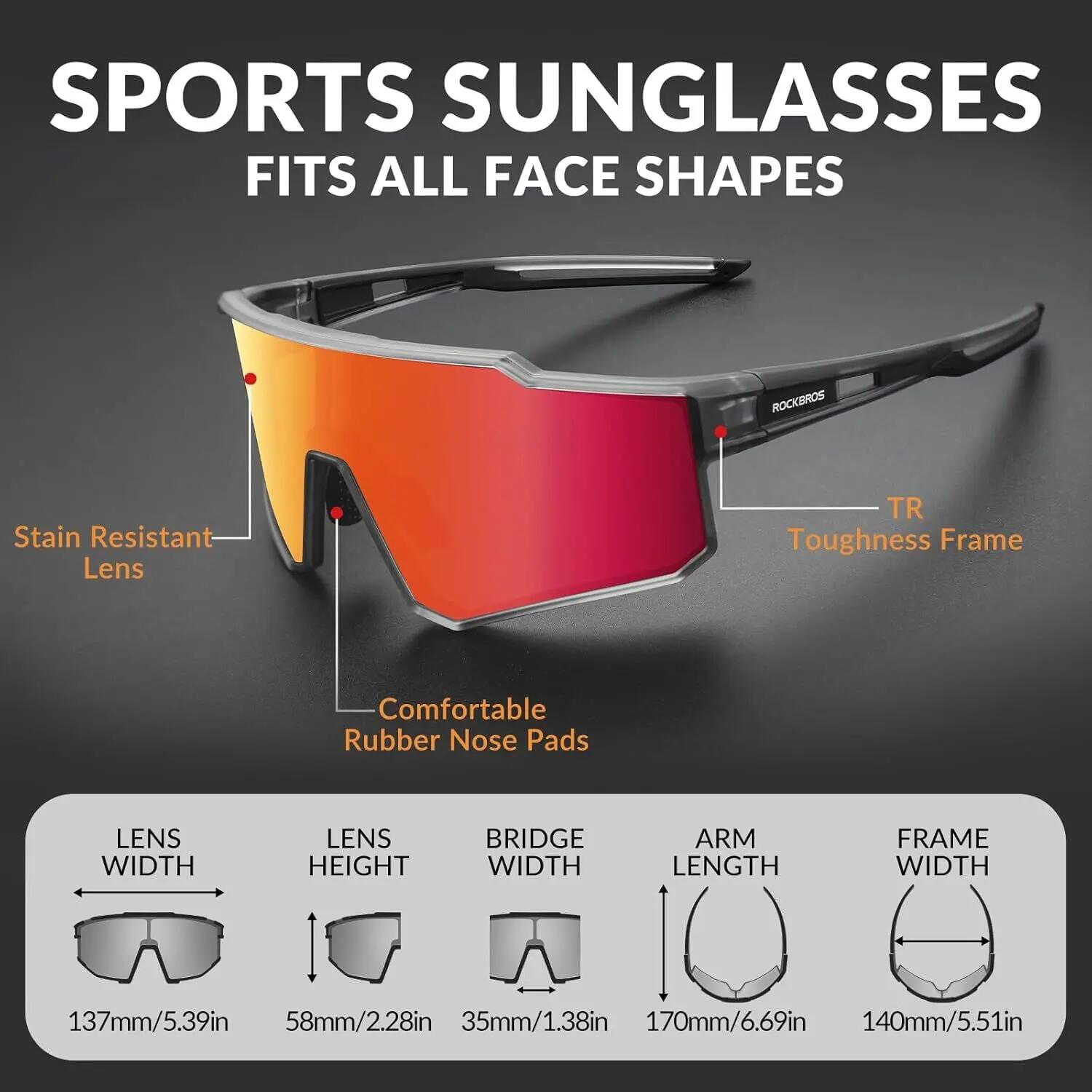 Gafas ciclismo polarizadas protección UV400 TR90 2/6