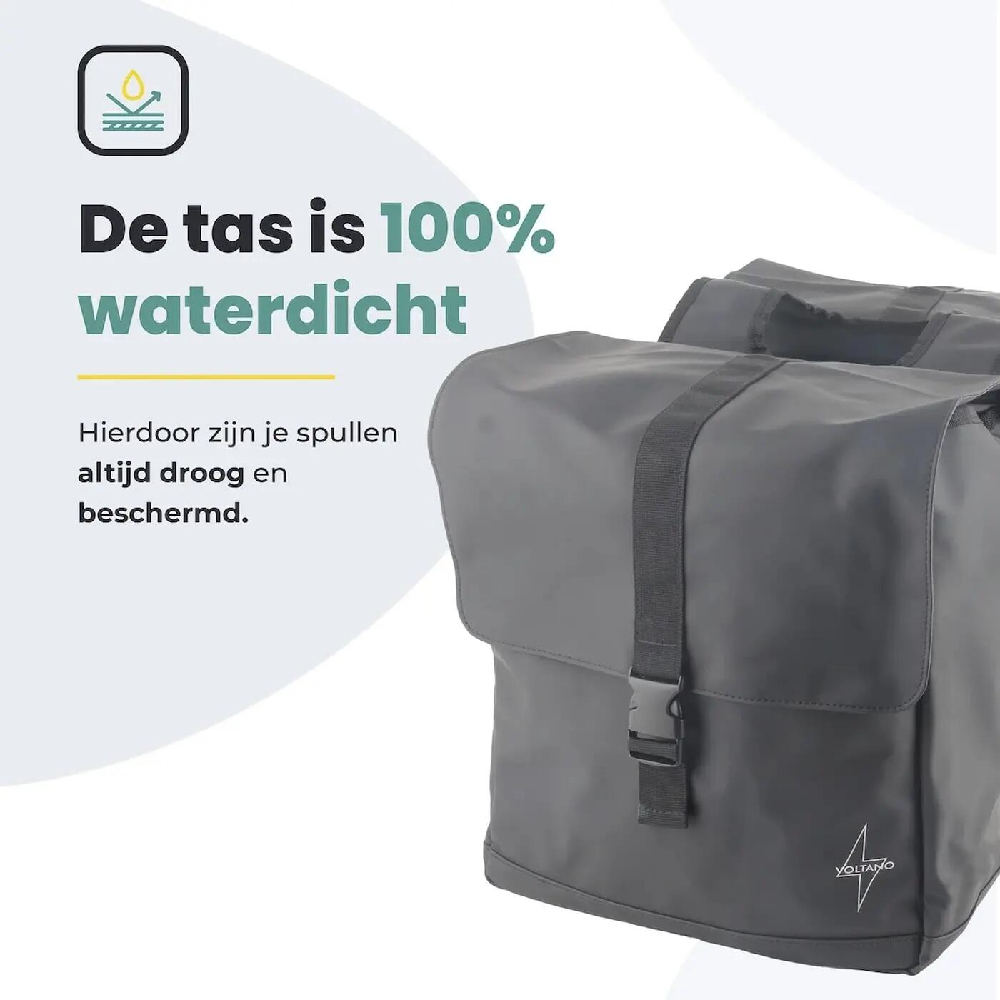 Fietstas voor Toerfietsen van het merk VOLTANO - Unisex - Kleur ZWART -  - 30 3/7