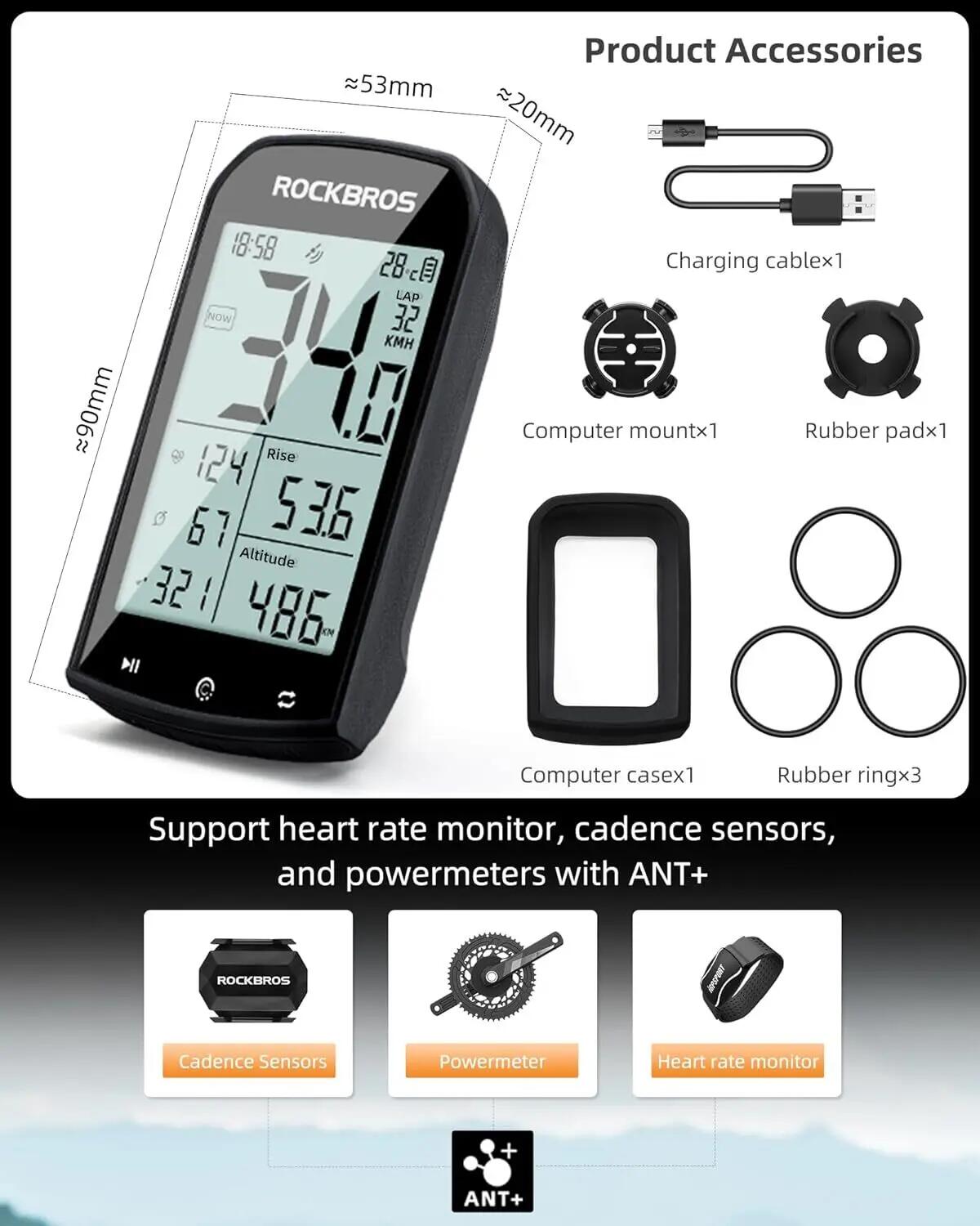 Fietscomputer GPS geavanceerde connectiviteit 3/7