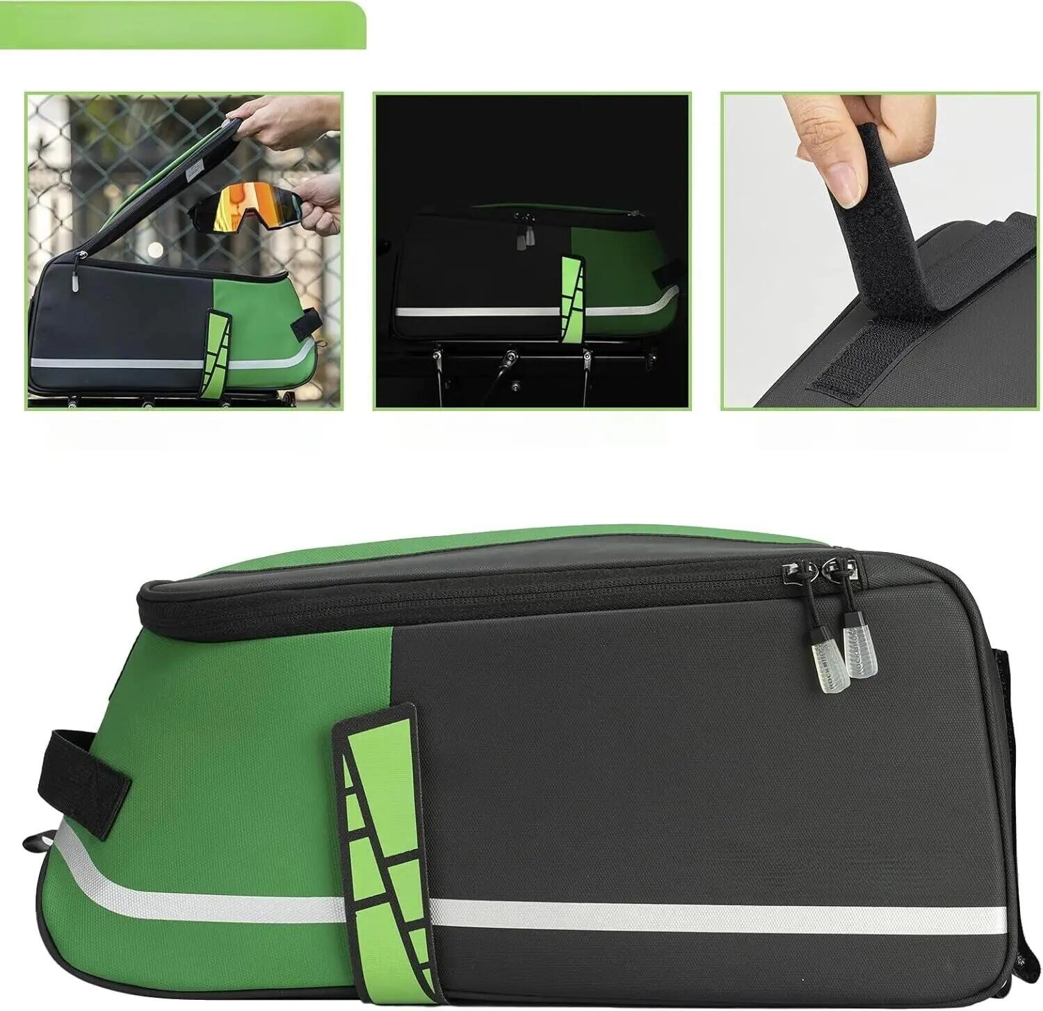 Borsa portapacchi posteriore impermeabile e riflettente 2/6