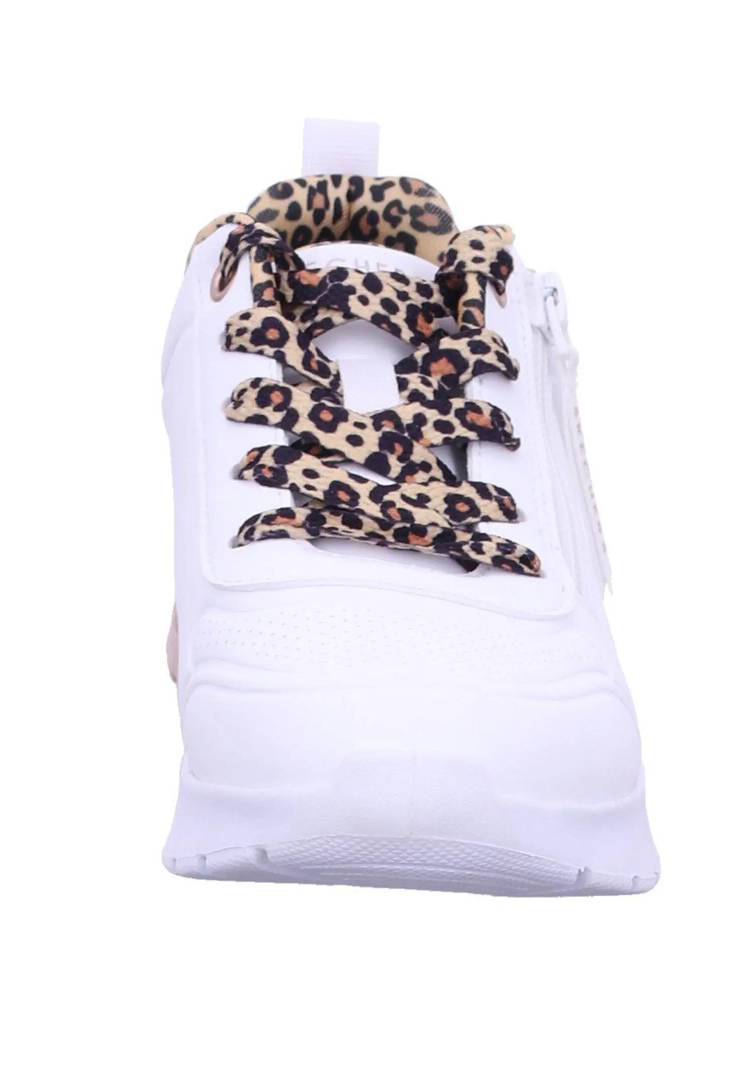 Skechers Mädchen UNO Lite 2.0 Leopard Stride Sneaker White 4/6