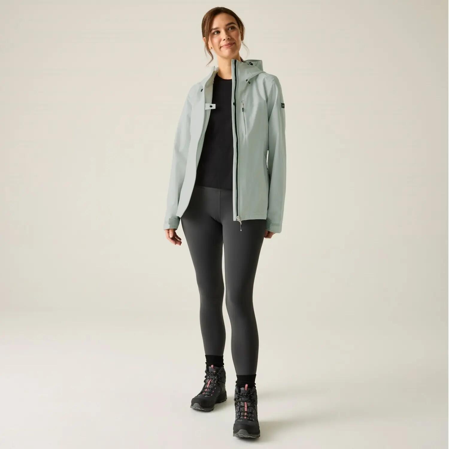 Giacca impermeabile da trekking con cappuccio Oklarna da donna 4/7