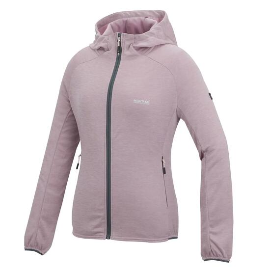 Veste intermédiaire extensible à capuche zippée intégrale Ferna Marl pour femme