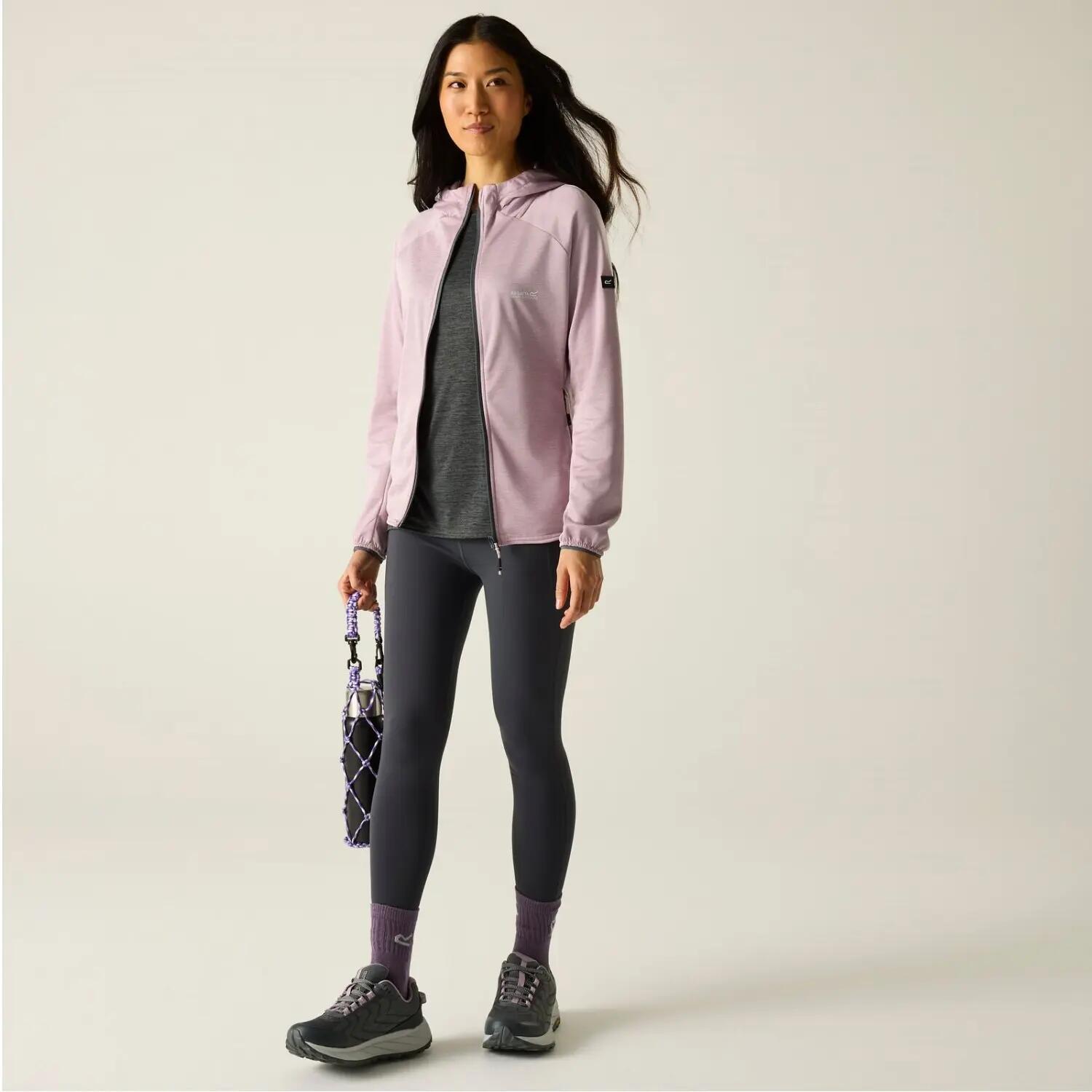 Capa intermedia elástica con capucha y cremallera completa Ferna Marl para mujer 4/7