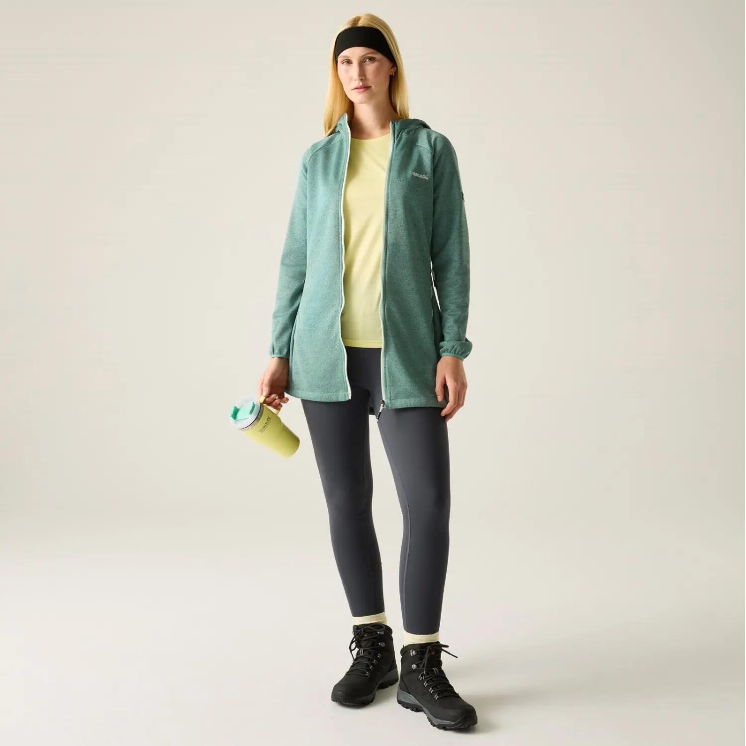 Felpa con cappuccio e zip Bloomfield Long Line Fill da donna 4/7