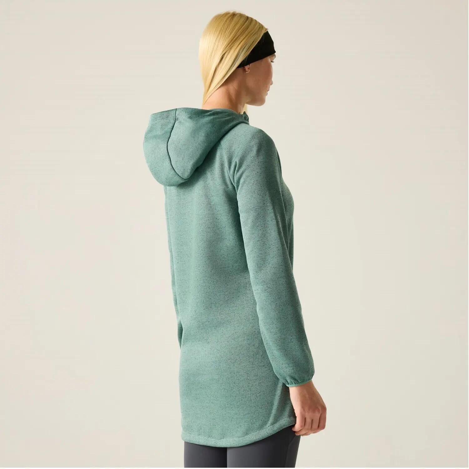 Felpa con cappuccio e zip Bloomfield Long Line Fill da donna 3/7