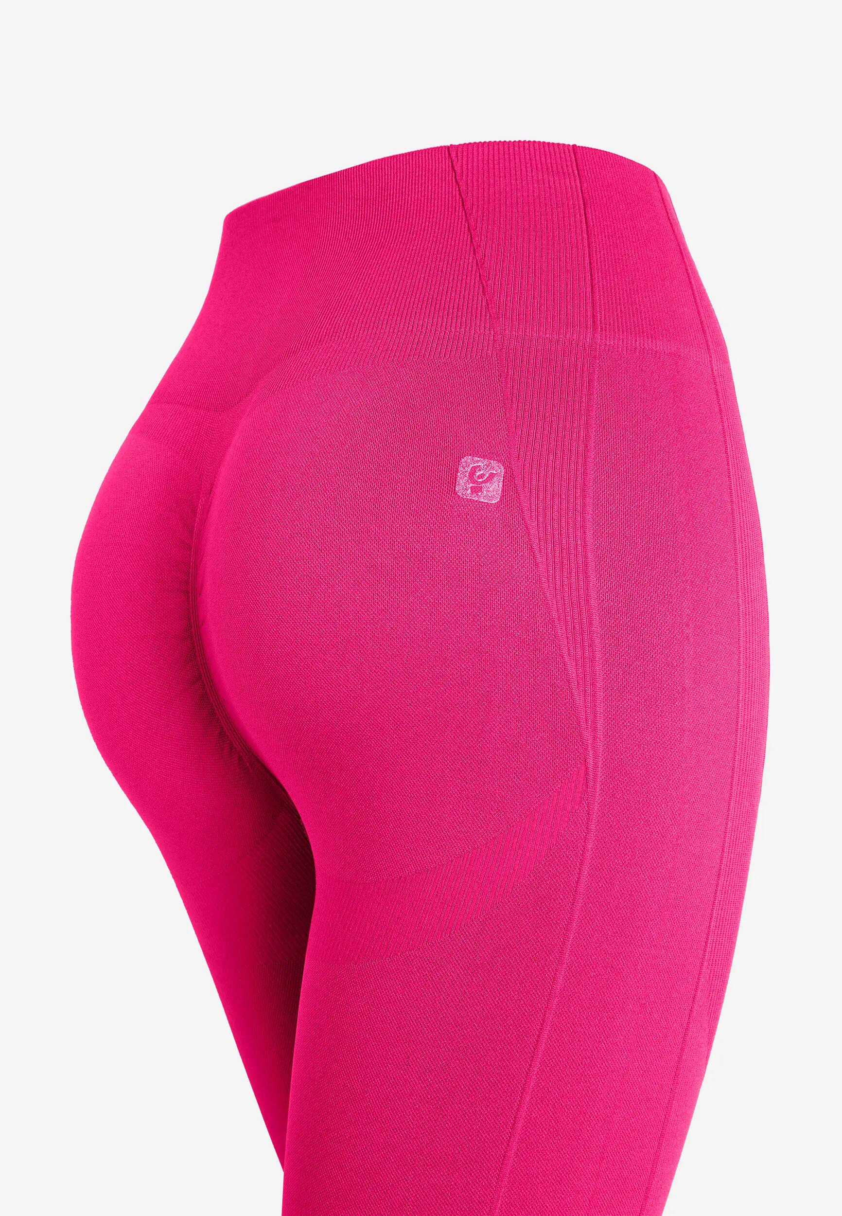 Leggings sin costuras de cintura alta 7/8 con detalles de canalé 7/7