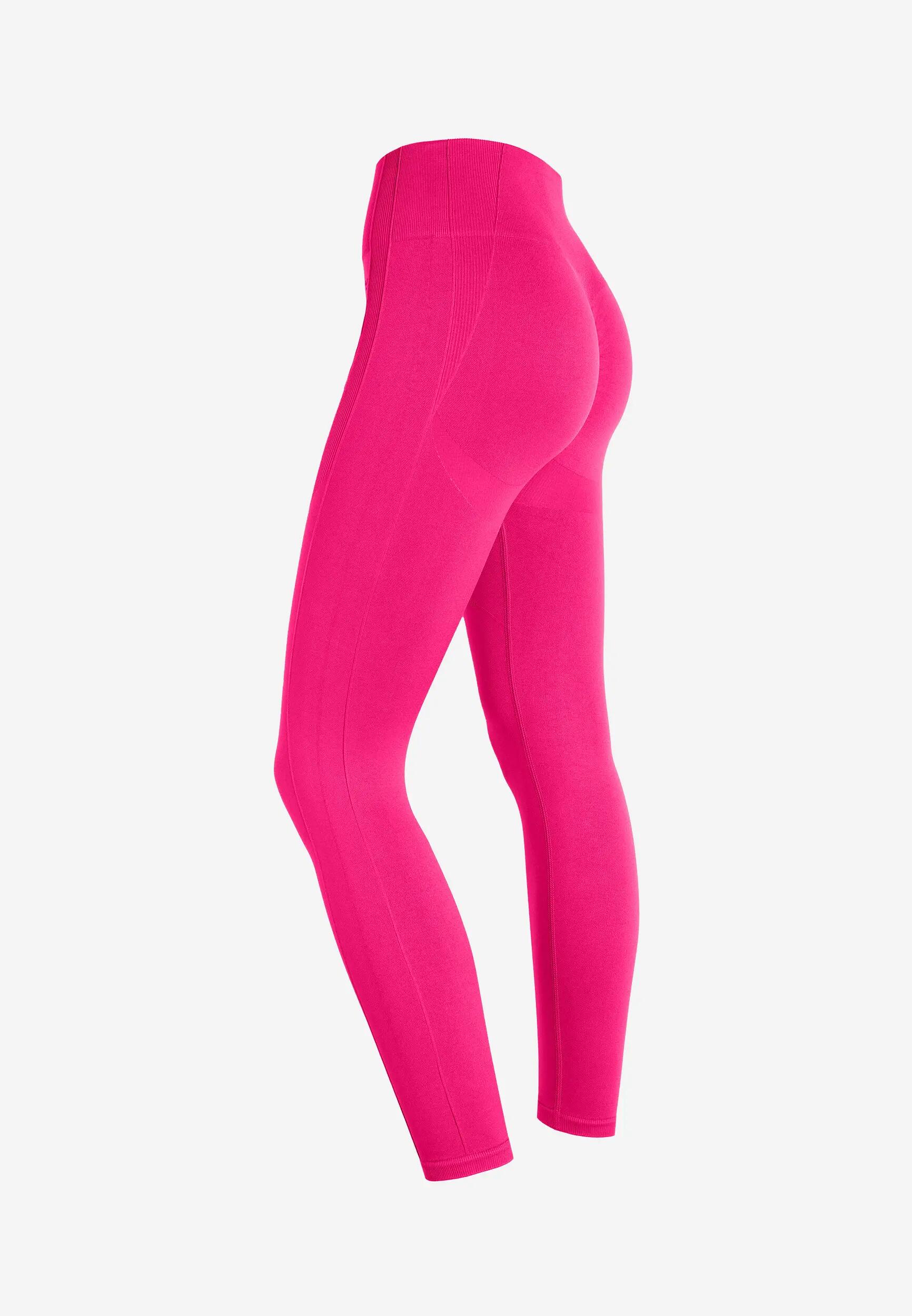 Leggings sin costuras de cintura alta 7/8 con detalles de canalé 6/7