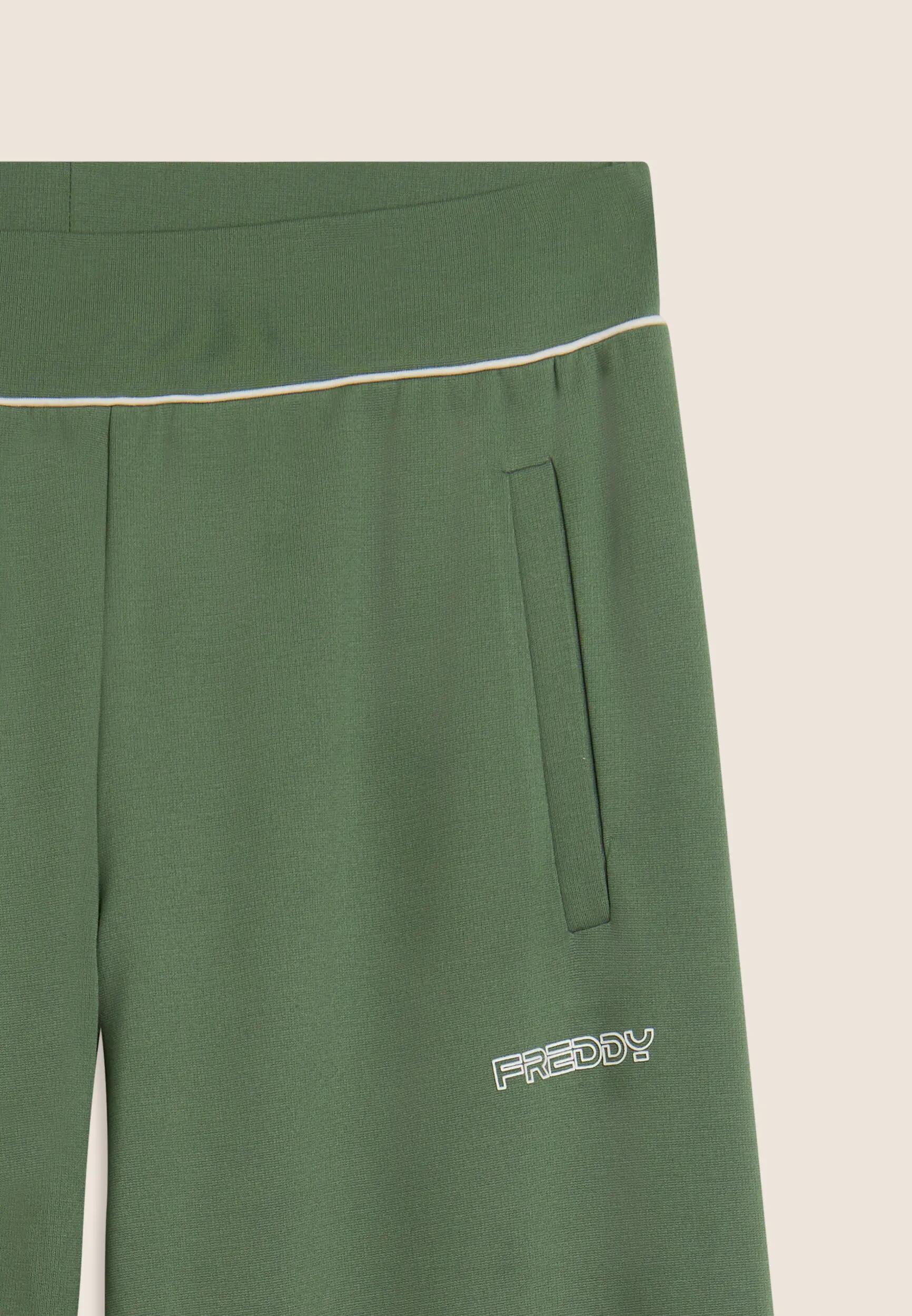 Pantalón deportivo cropped de pernera ancha con bolsillos internos 6/6
