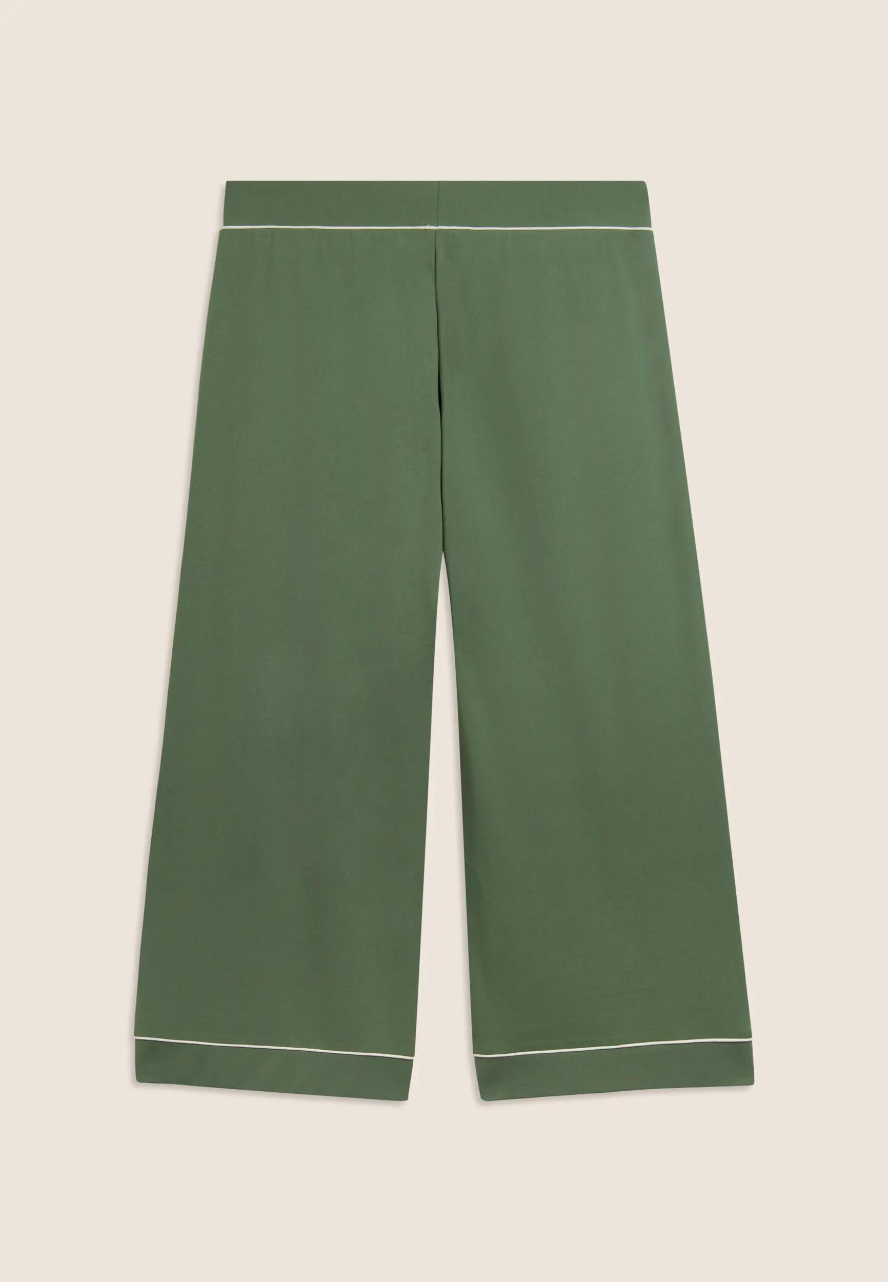 Pantalón deportivo cropped de pernera ancha con bolsillos internos 5/6