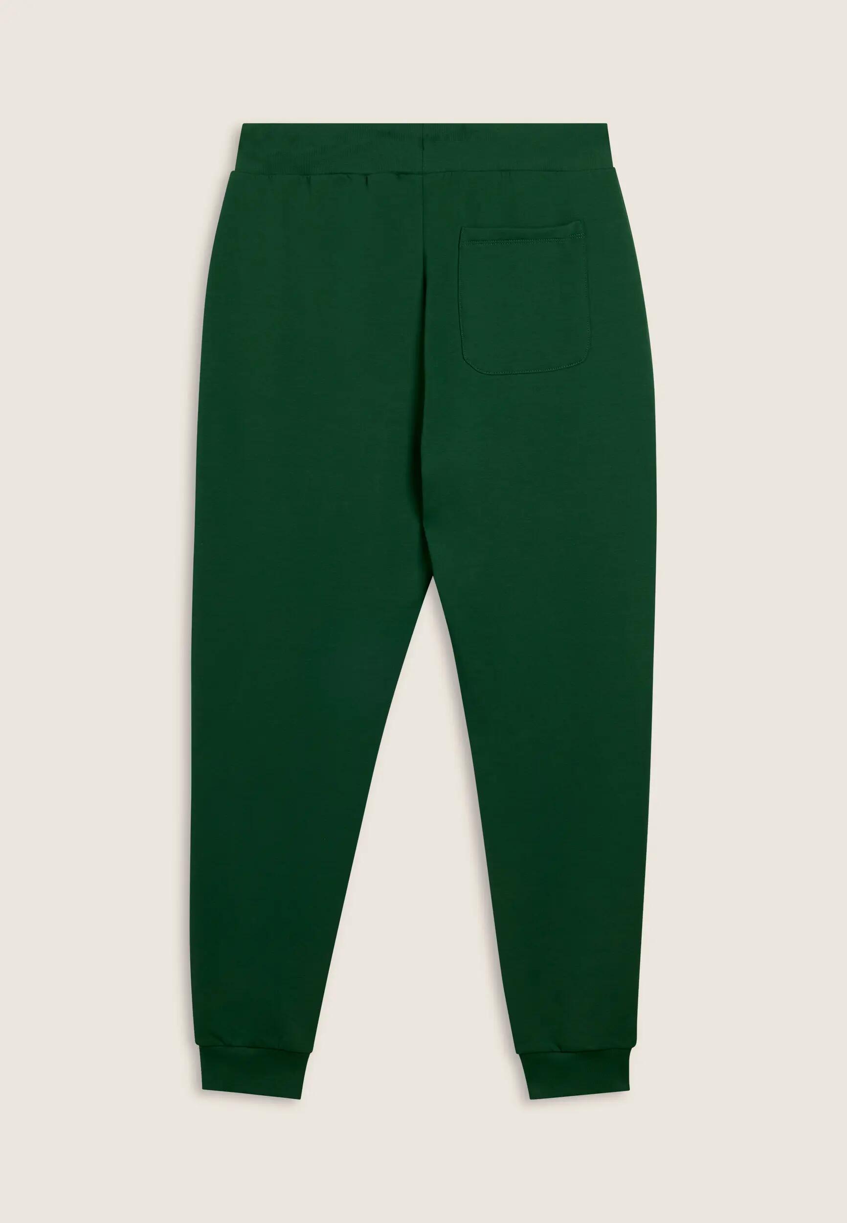 Slim fit broek van interlock met groot reliëflogo 5/6