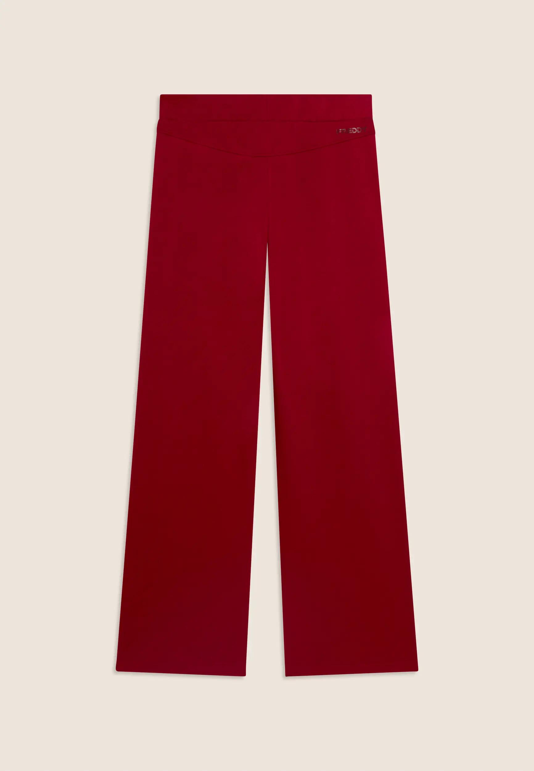 Pantalón deportivo con pernera ancha y logotipo bordado 5/6