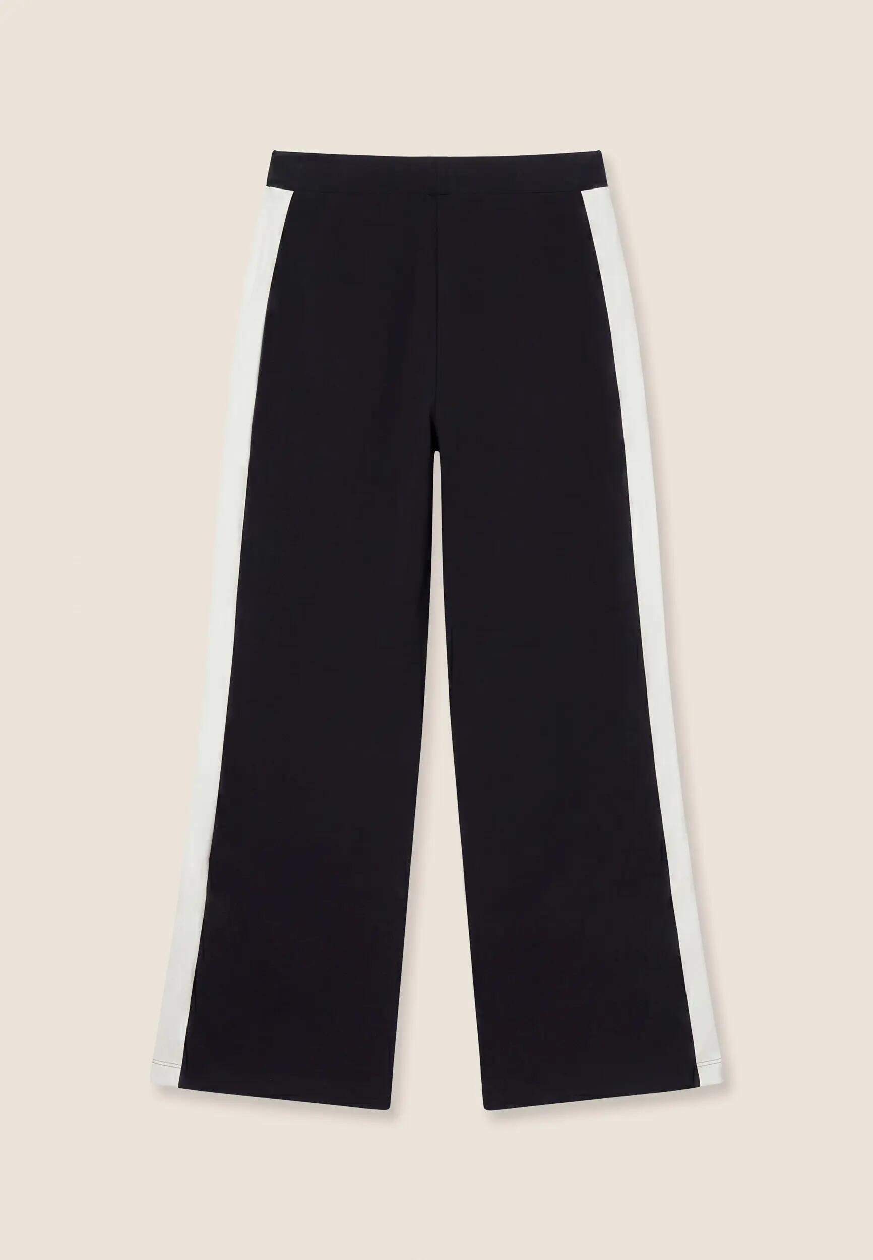 Pantaloni sportivi donna wide leg in felpa 5/6