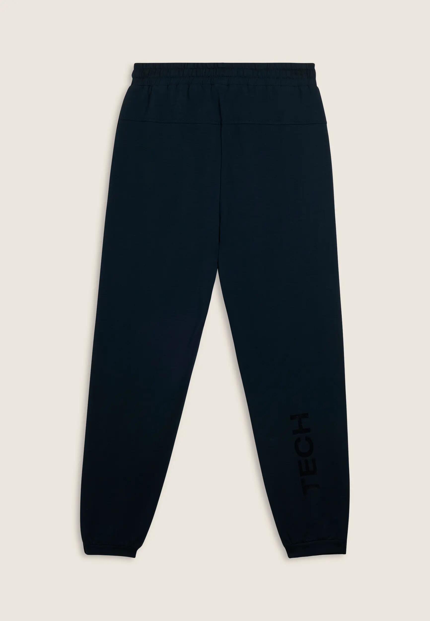 Pantalon classique en molleton avec imprimé brillant et coutures 5/6