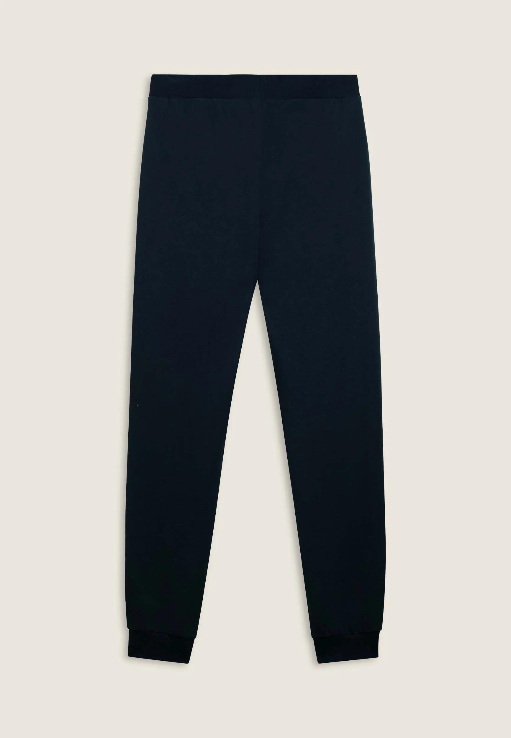 Pantalón regular fit en felpa perchada con bajo acanalado 5/6