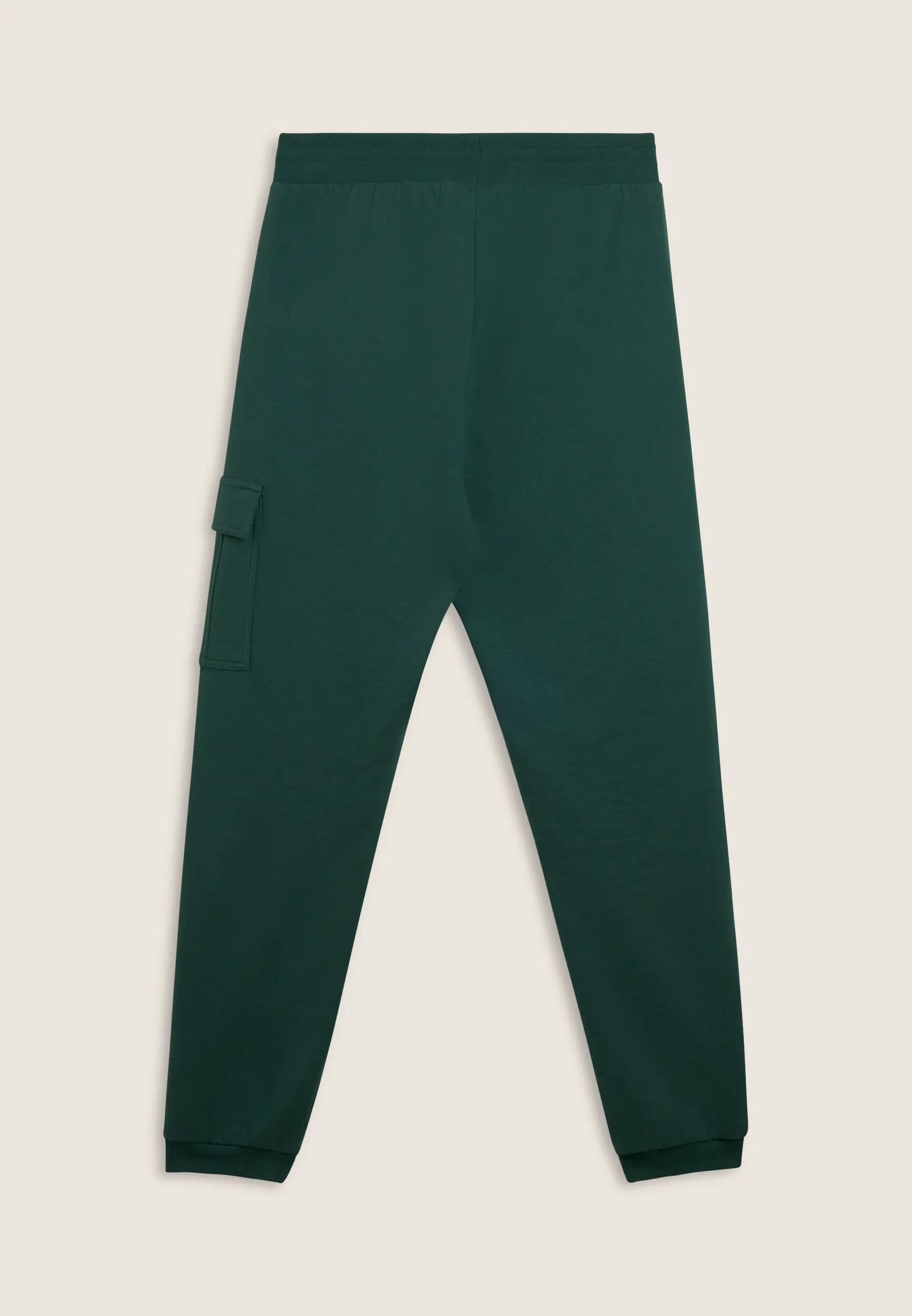 Pantalon cargo en molleton avec poche cousue 5/6