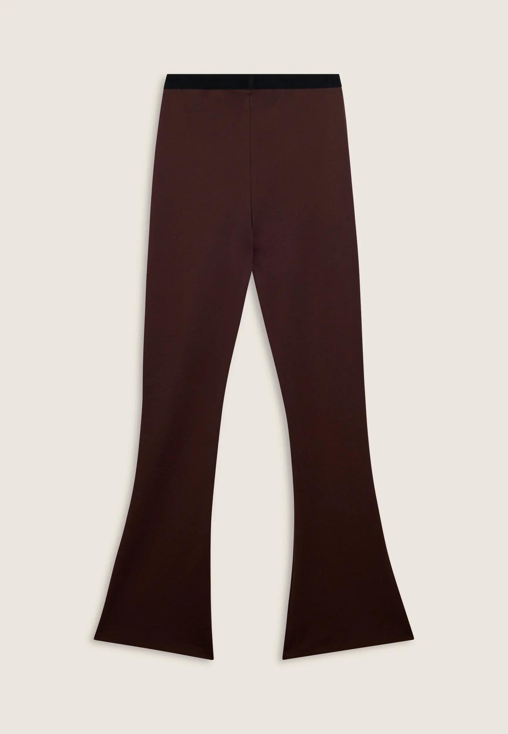 Pantaloni superflare donna vita alta 5/6
