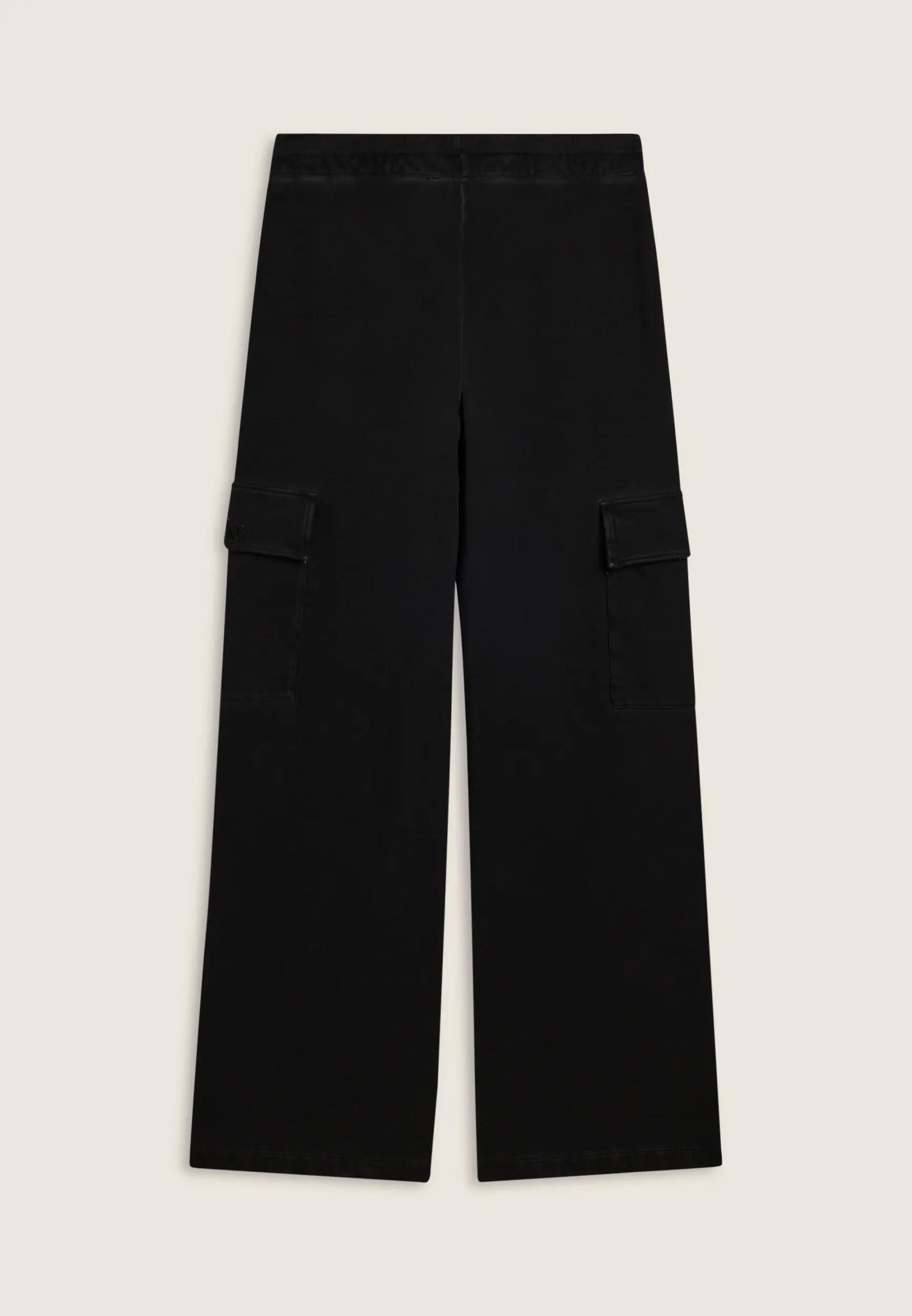 Pantalon cargo à jambe large, teint à froid 6/7